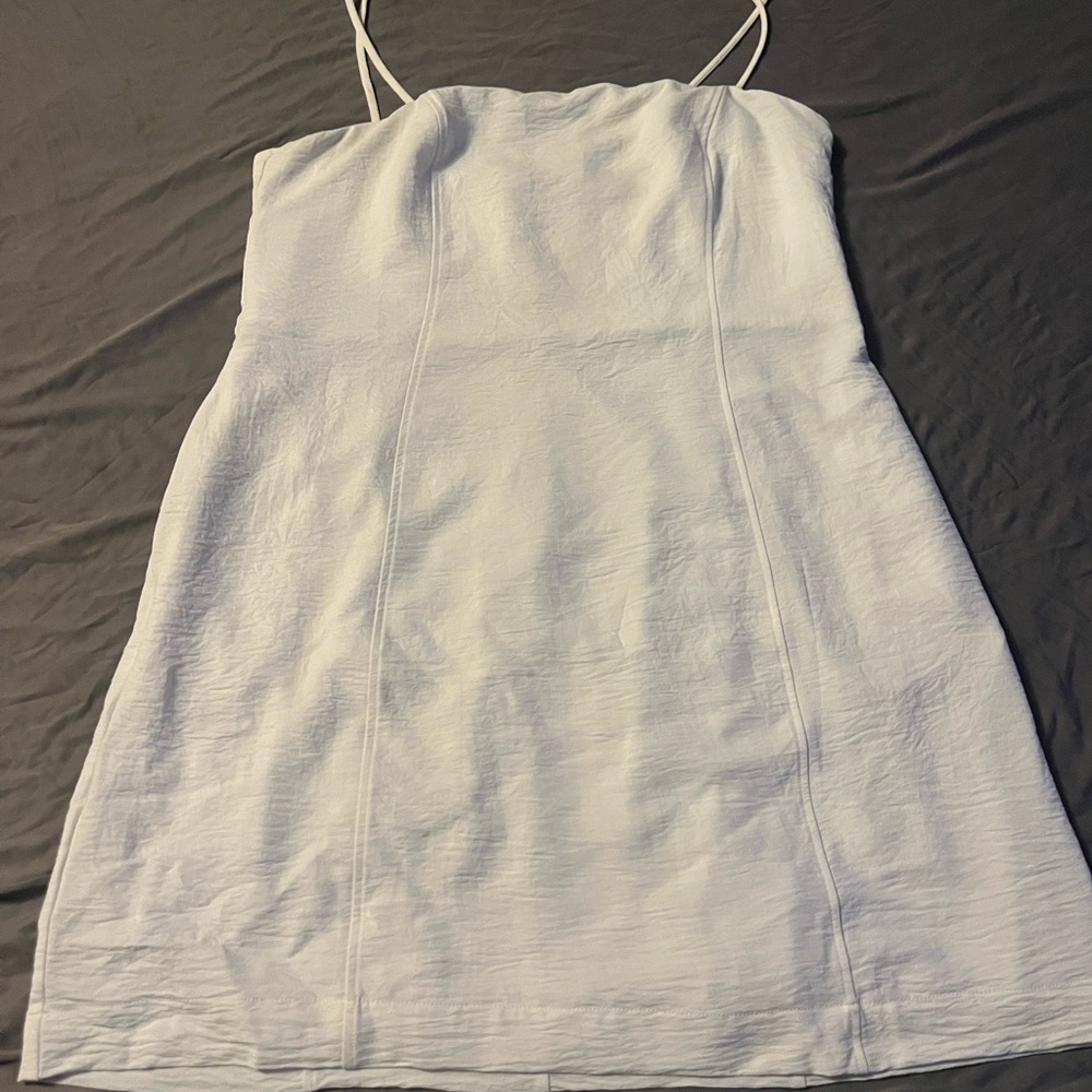 Dry Goods White Mini Dress with Spaghetti Straps